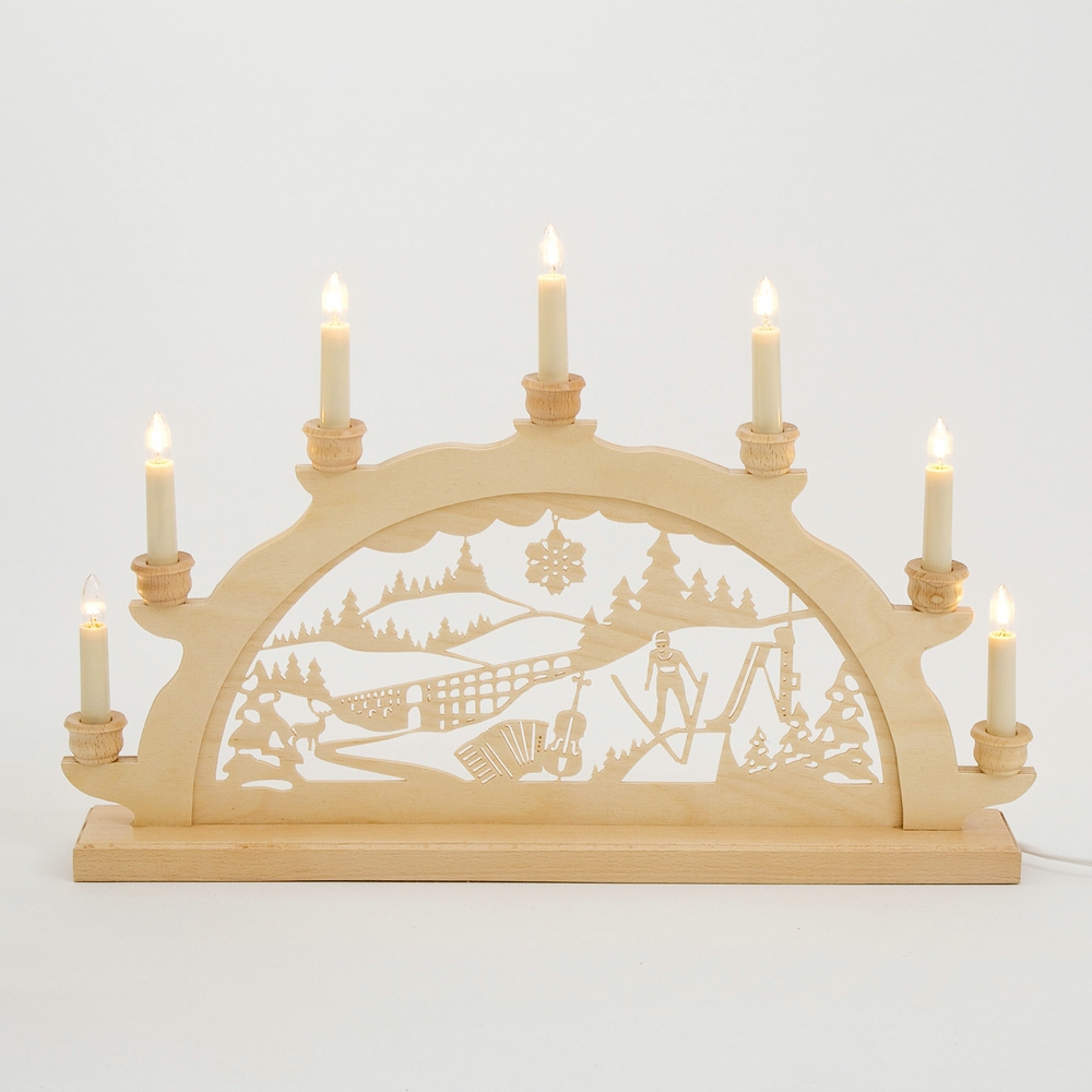Holz Schwibbogen Lichterbogen - Motiv: Vogtland 50 cm Holz Schwibbogen Lichterbogen - Motiv: Vogtland 50 cm