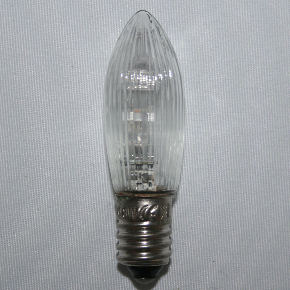 9x Spitzkerze Glühbirne Ersatzbirne Topkerze für Lichterkette / Schwibbögen / Lichterbogen - LED 14-55V / 0,3W E10 voll geriffelt Indoor 9x Spitzkerze Glühbirne Ersatzbirne Topkerze für Lichterkette / Schwibbögen / Lichterbogen - LED 14-55V / 0,3W E10 voll geriffelt Indoor