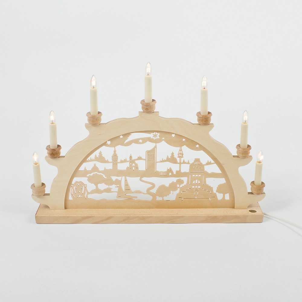 Holz Schwibbogen Lichterbogen - Motiv: Leipzig (verschiedene Größen wählbar)
