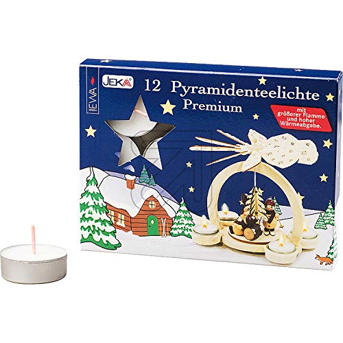 Pyramidenteelichter Teelichter für Weihnachtspyramiden Pyramiden (3 Packungen á 12 Stück)