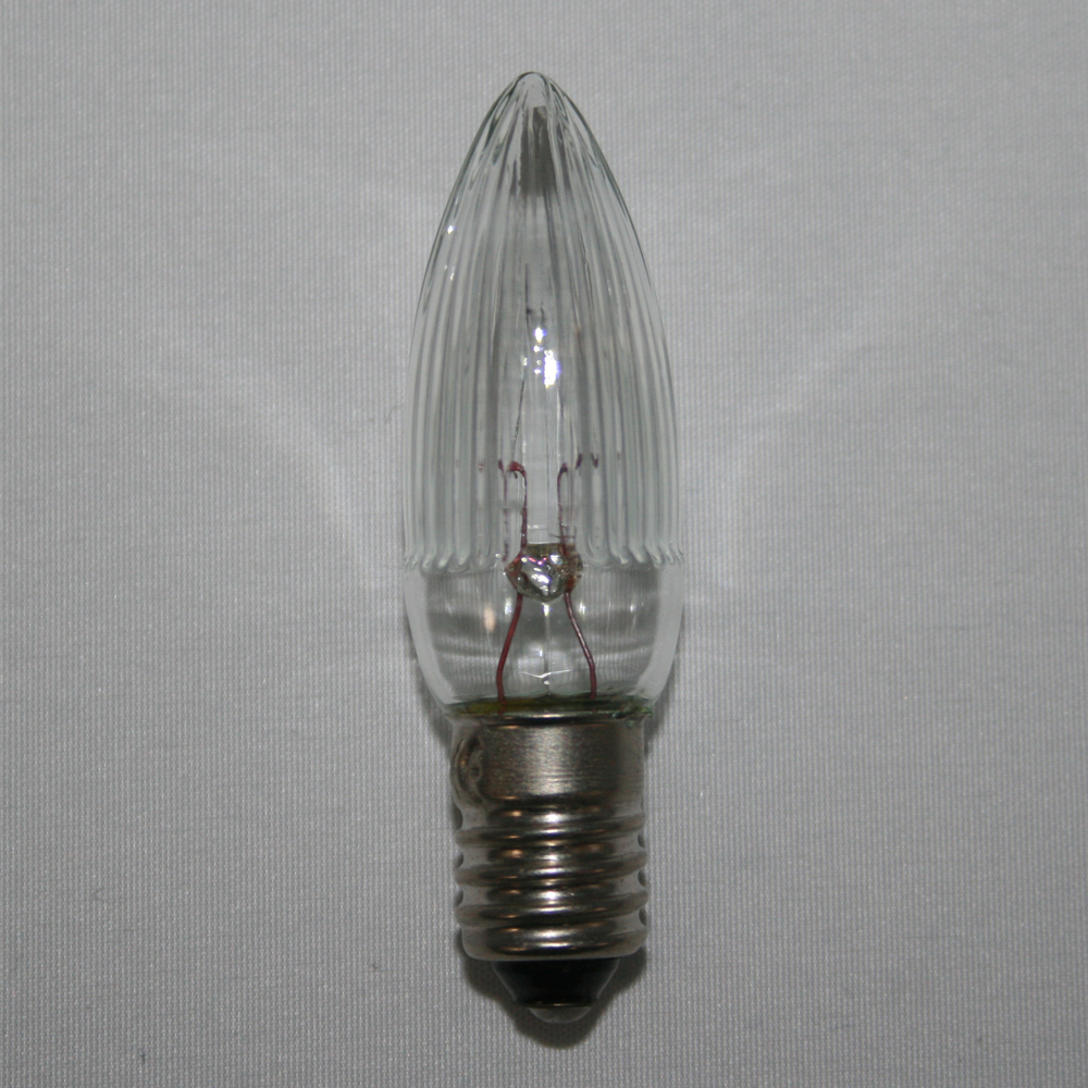 9x Spitzkerze Glühbirne Ersatzbirne Topkerze für Lichterkette / Schwibbögen / Lichterbogen - 14V / 3W E10 halb geriffelt Outdoor 9x Spitzkerze Glühbirne Ersatzbirne Topkerze für Lichterkette / Schwibbögen / Lichterbogen - 14V / 3W E10 halb geriffelt Outdoor