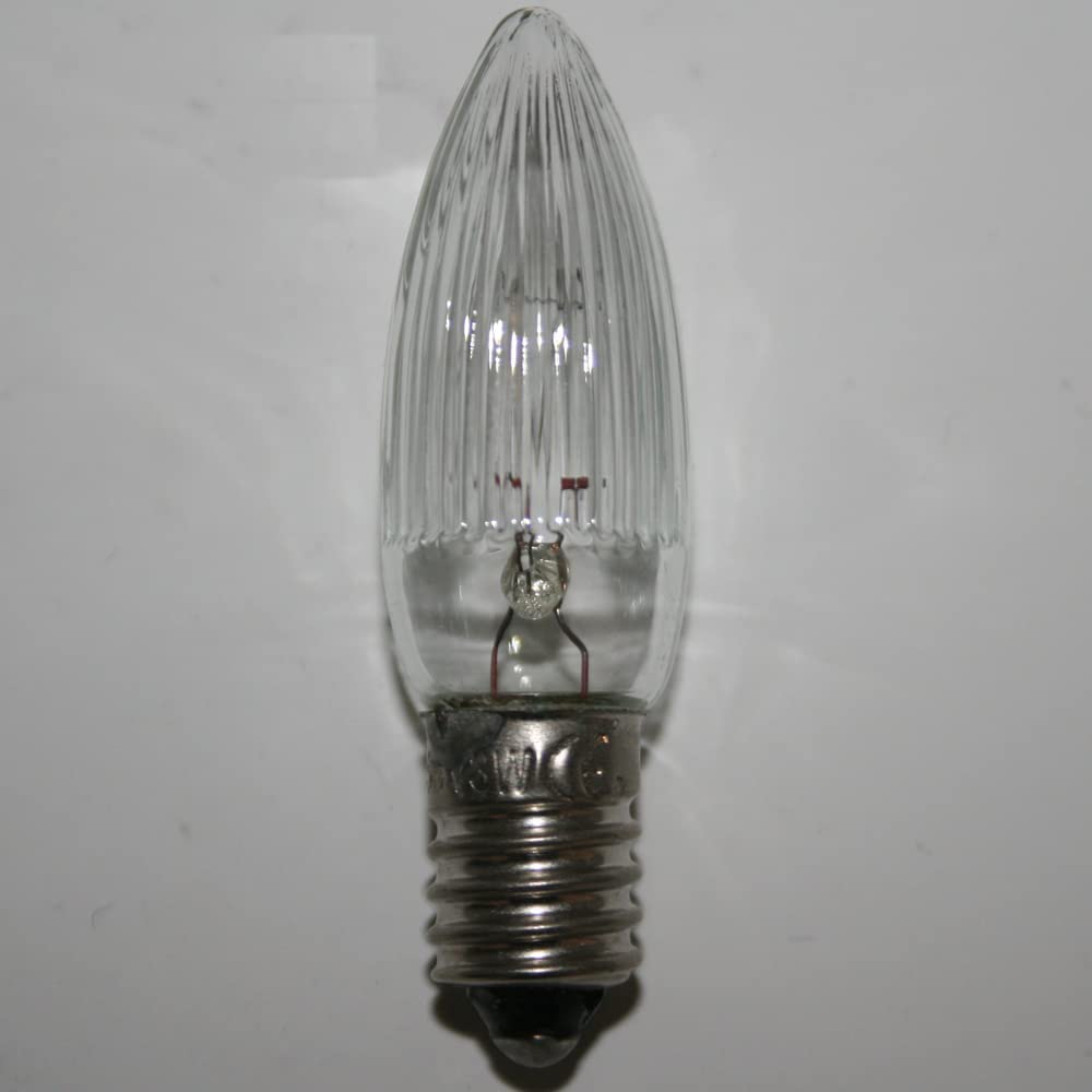 9x Spitzkerze Glühbirne Ersatzbirne Topkerze für Lichterkette und Schwibbögen